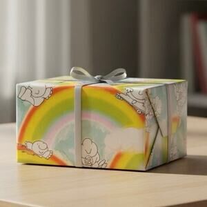 Vintage Ziggy Rainbow Gift Wrap Sealed NOS Giant Sheet 80s Retro